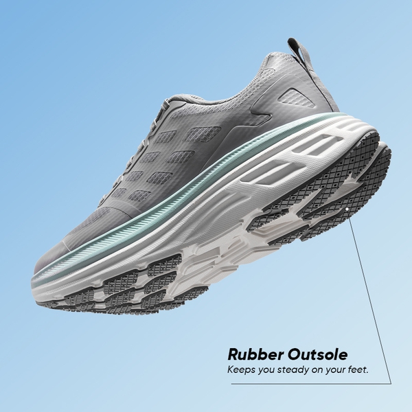 [ActiveFloat] Women's Breathable Lifestyle Walking Sneakers - GREY - 2